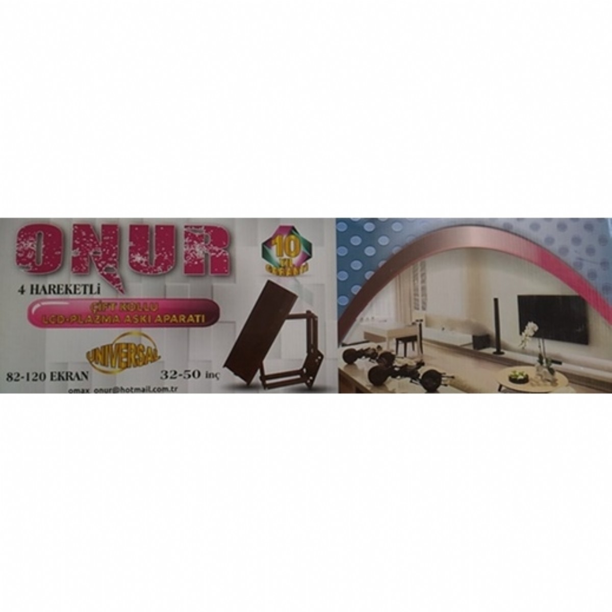ONUR 1923 32 - 50 İNÇ ÇİFT KOLLU HAREKETLİ LCD ASKI APARATI
