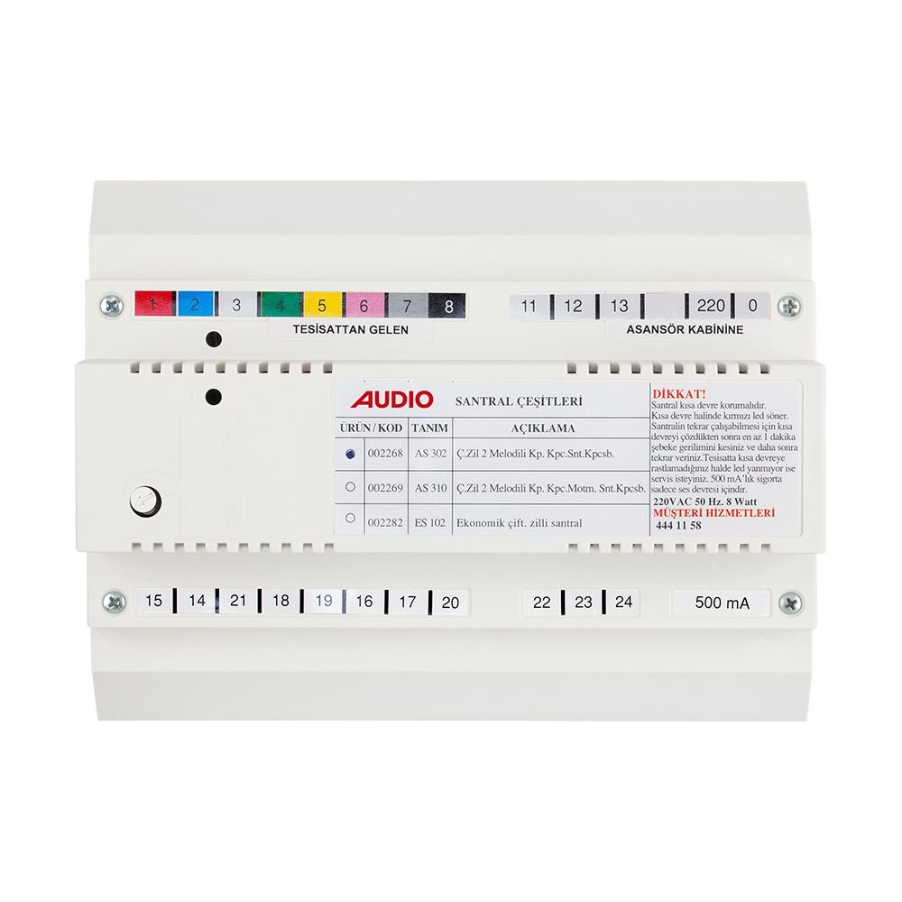 Audio As 310 Kapıcılı Çift Zilli Santral 002269