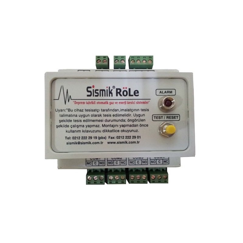 Sismik Röle Kontrol Paneli 1 IN / 4 OUT