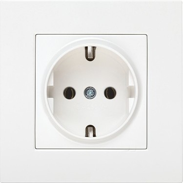Viko Karre Topraklı Priz - Beyaz (Çerçeve Hariç)