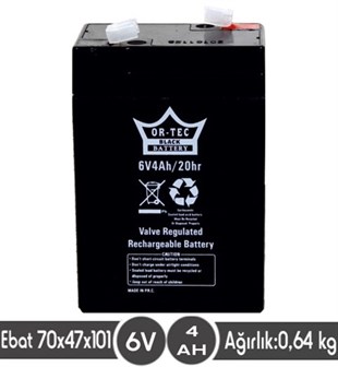 6 V 4 AHM IŞILDAK BATARYASI