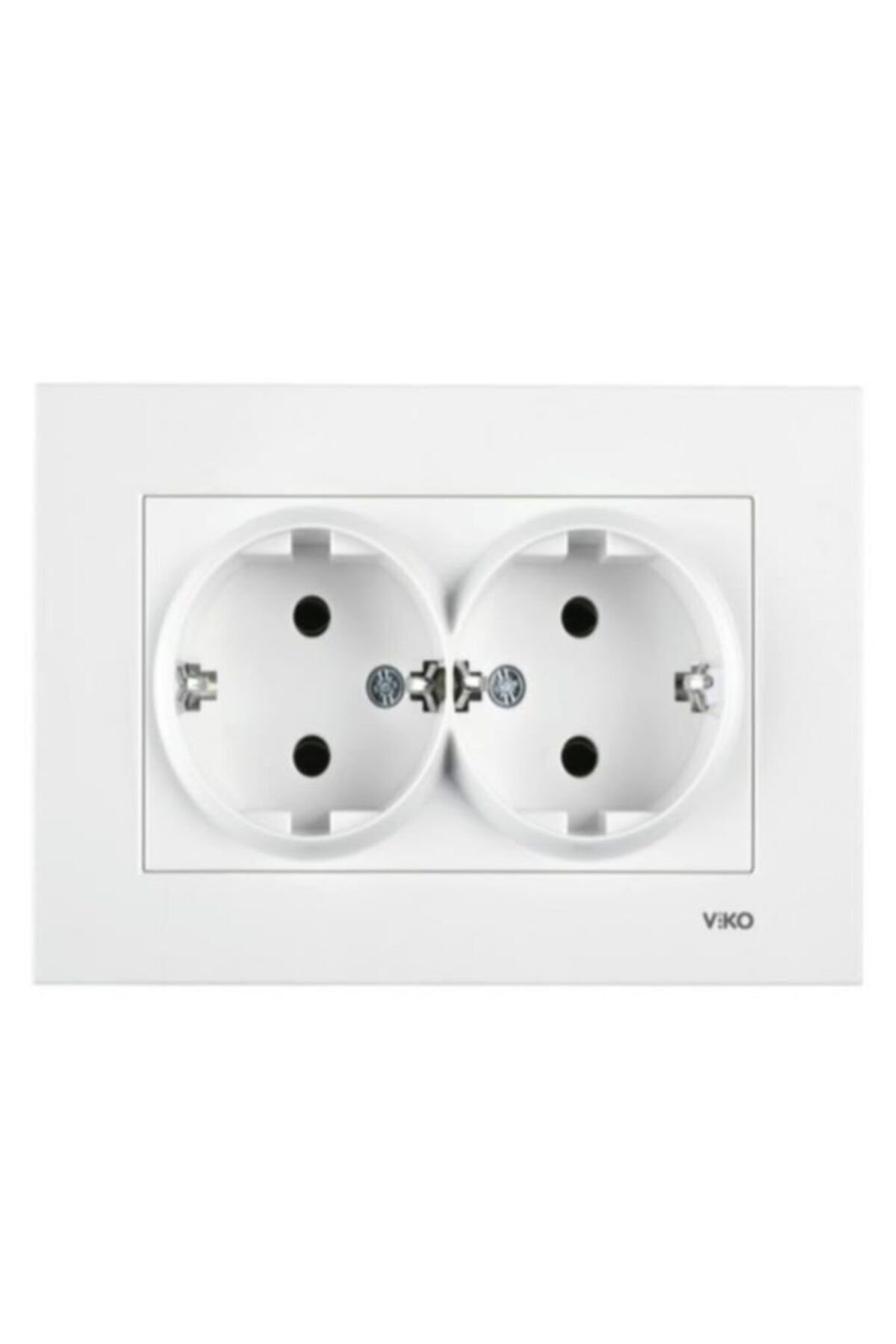 VİKO Karre Ikili Topraklı Priz - Beyaz Viko Karre İkili Topraklı Priz - Beyaz