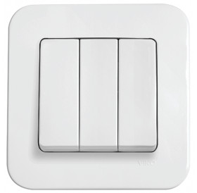 Viko Linnera/Rollina BEYAZ ÜÇLÜ ANAHTAR (ÇERÇEVE HARİÇ)