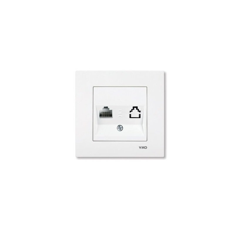 Viko Karre Tekli Data Prizi - Beyaz (RJ45 CAT5E)