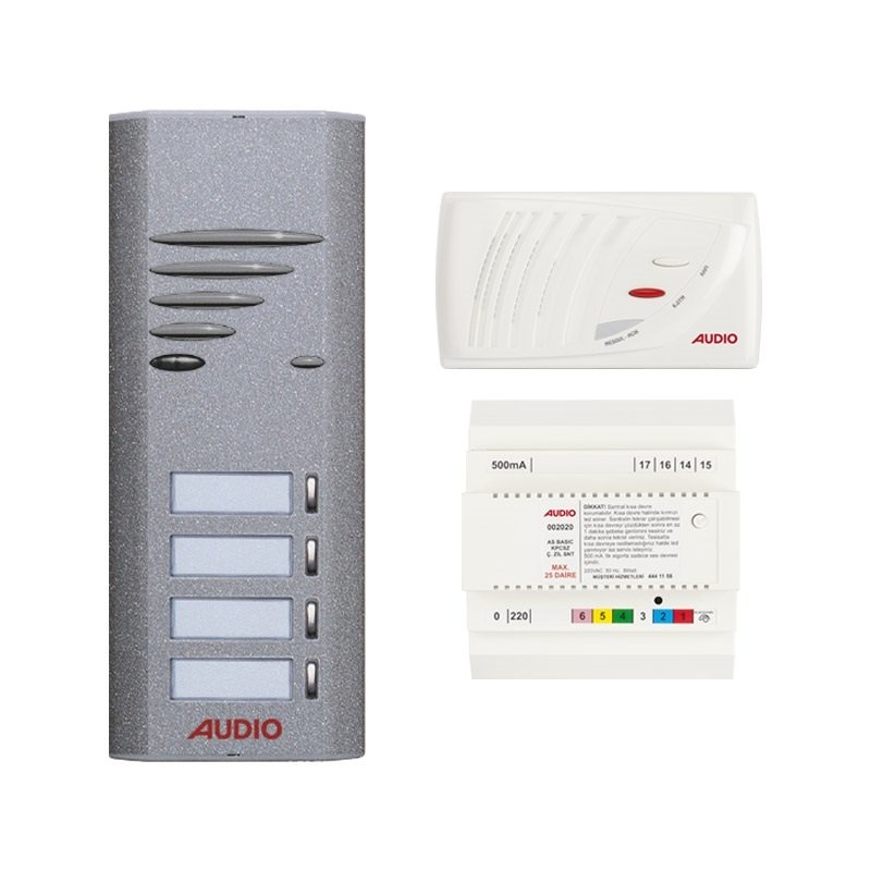 Audio 3 Daire Kapıcısız Komple Paket