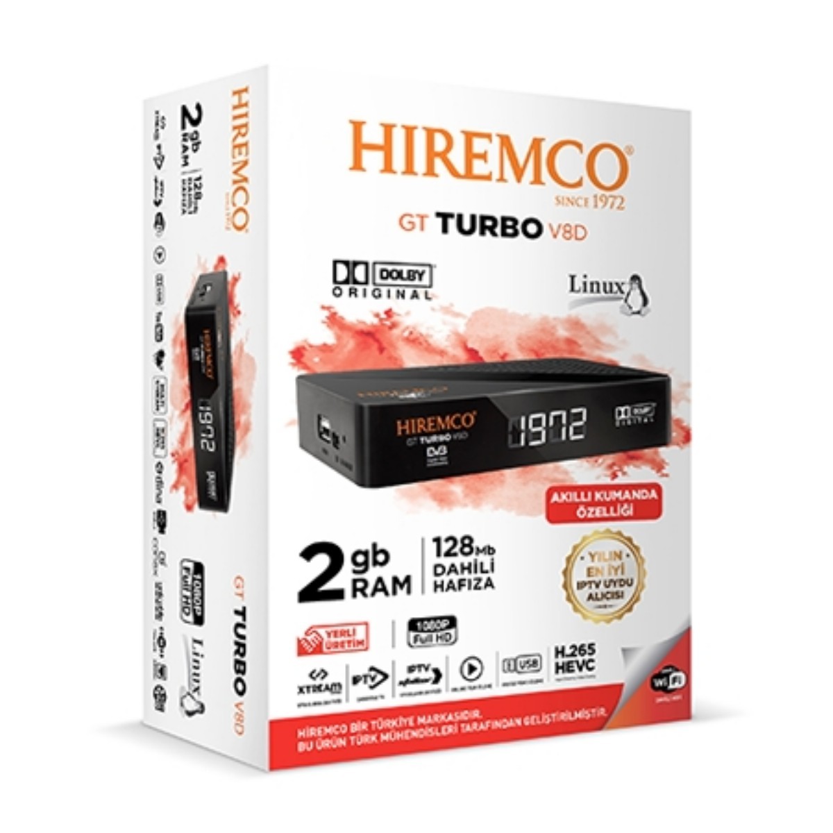 HIREMCO GT TURBO V8D İPTV UYDU ALICI