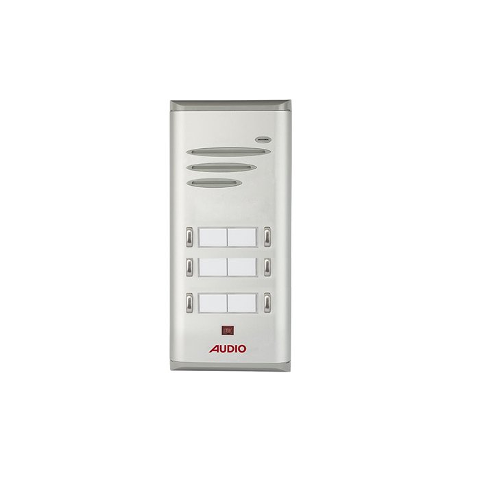 Audio 004849 E06 Basic Serisi Çift Butonlu Zil Paneli 6 lı