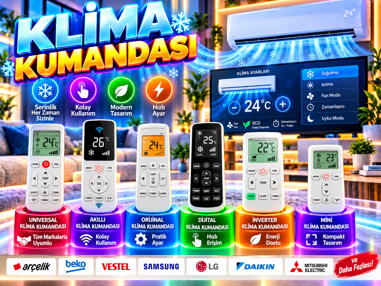 Klima Kumandaları Her Model